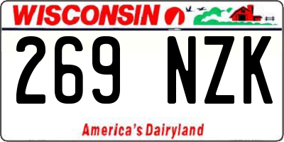 WI license plate 269NZK