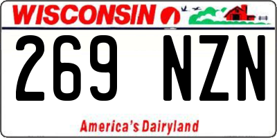 WI license plate 269NZN