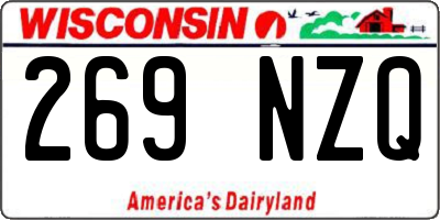 WI license plate 269NZQ
