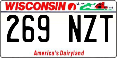 WI license plate 269NZT