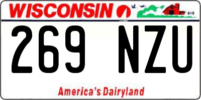 WI license plate 269NZU