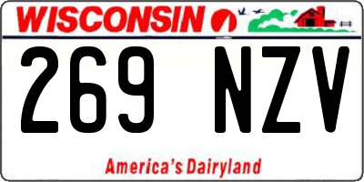 WI license plate 269NZV