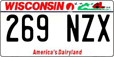 WI license plate 269NZX