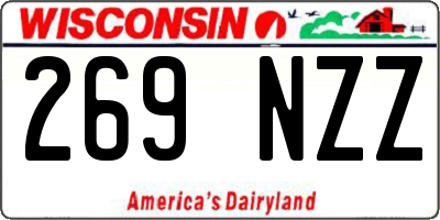WI license plate 269NZZ