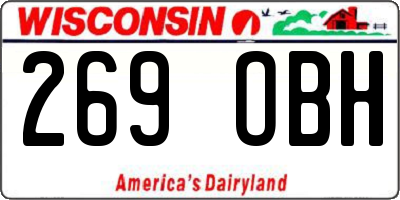 WI license plate 269OBH