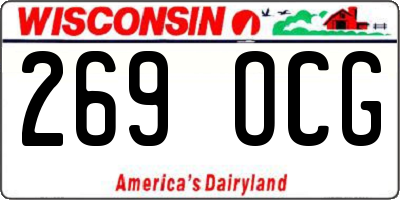 WI license plate 269OCG