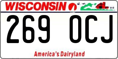 WI license plate 269OCJ