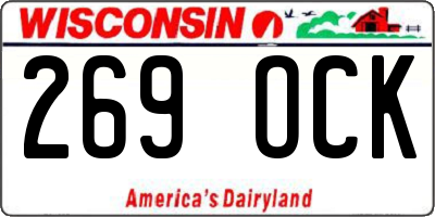 WI license plate 269OCK