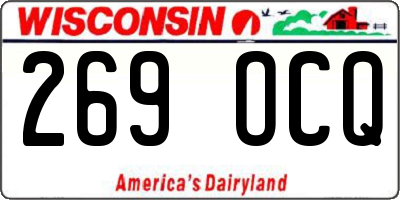 WI license plate 269OCQ