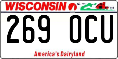 WI license plate 269OCU