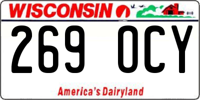 WI license plate 269OCY