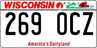 WI license plate 269OCZ
