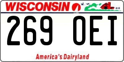 WI license plate 269OEI