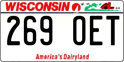 WI license plate 269OET
