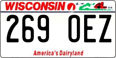 WI license plate 269OEZ