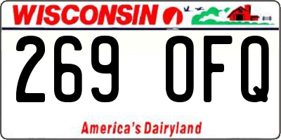 WI license plate 269OFQ