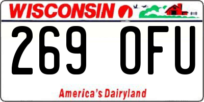WI license plate 269OFU