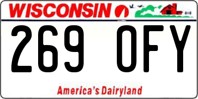WI license plate 269OFY