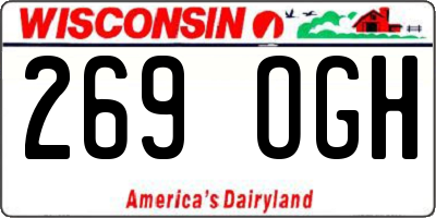 WI license plate 269OGH