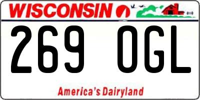 WI license plate 269OGL