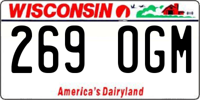 WI license plate 269OGM