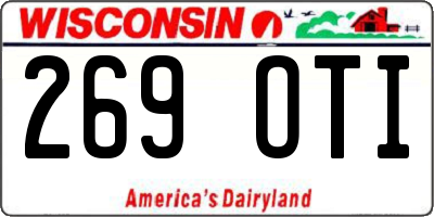 WI license plate 269OTI