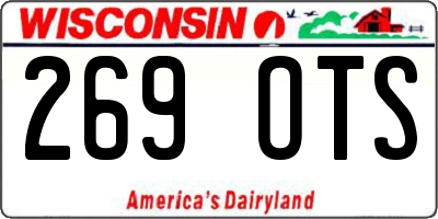 WI license plate 269OTS