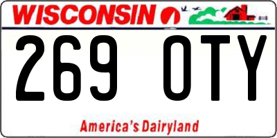 WI license plate 269OTY