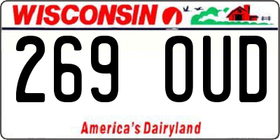 WI license plate 269OUD