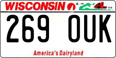 WI license plate 269OUK