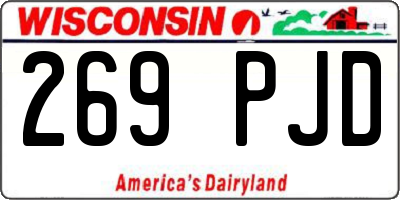 WI license plate 269PJD