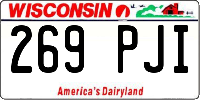 WI license plate 269PJI