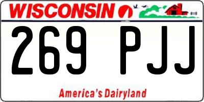 WI license plate 269PJJ