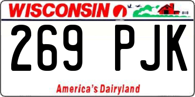 WI license plate 269PJK