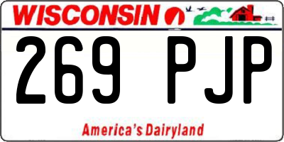 WI license plate 269PJP