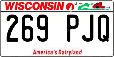 WI license plate 269PJQ