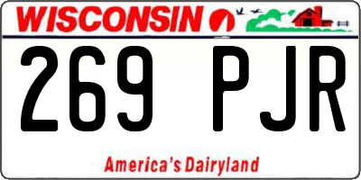 WI license plate 269PJR