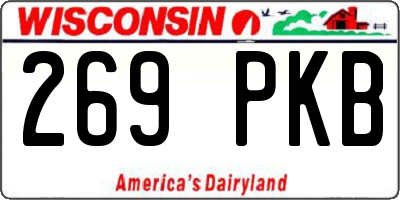 WI license plate 269PKB