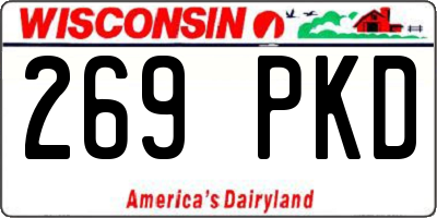 WI license plate 269PKD