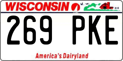 WI license plate 269PKE