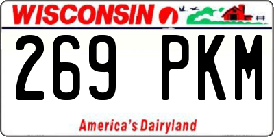 WI license plate 269PKM