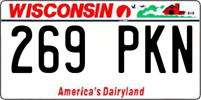 WI license plate 269PKN