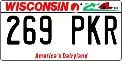 WI license plate 269PKR
