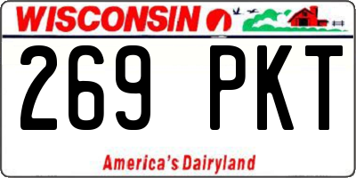 WI license plate 269PKT