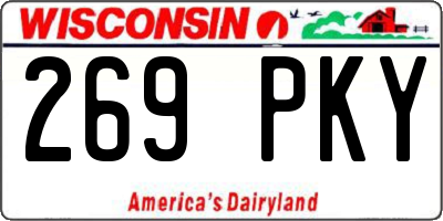 WI license plate 269PKY