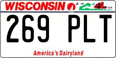 WI license plate 269PLT