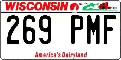 WI license plate 269PMF