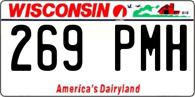 WI license plate 269PMH
