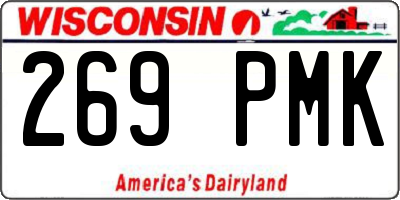 WI license plate 269PMK