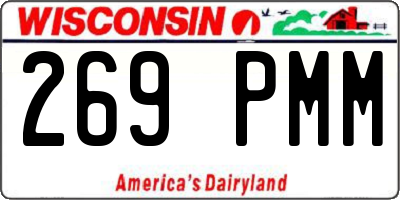 WI license plate 269PMM